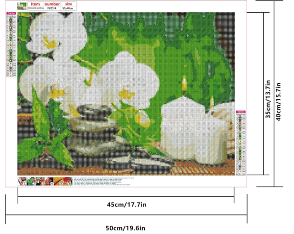 Diamond Painting Weisse Phalaenopsis-Orchidee